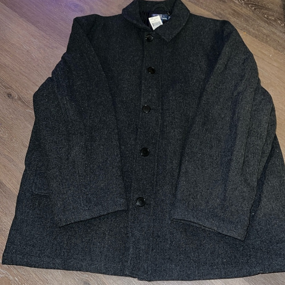Polo Raloh Lauren Men’s XXL dark charcoal grey wool blend jacket NWT